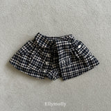 ［ELLY MOLLY］Miso check wrap pants