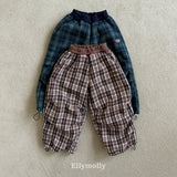 ［ELLY MOLLY］Teddy fur check pants
