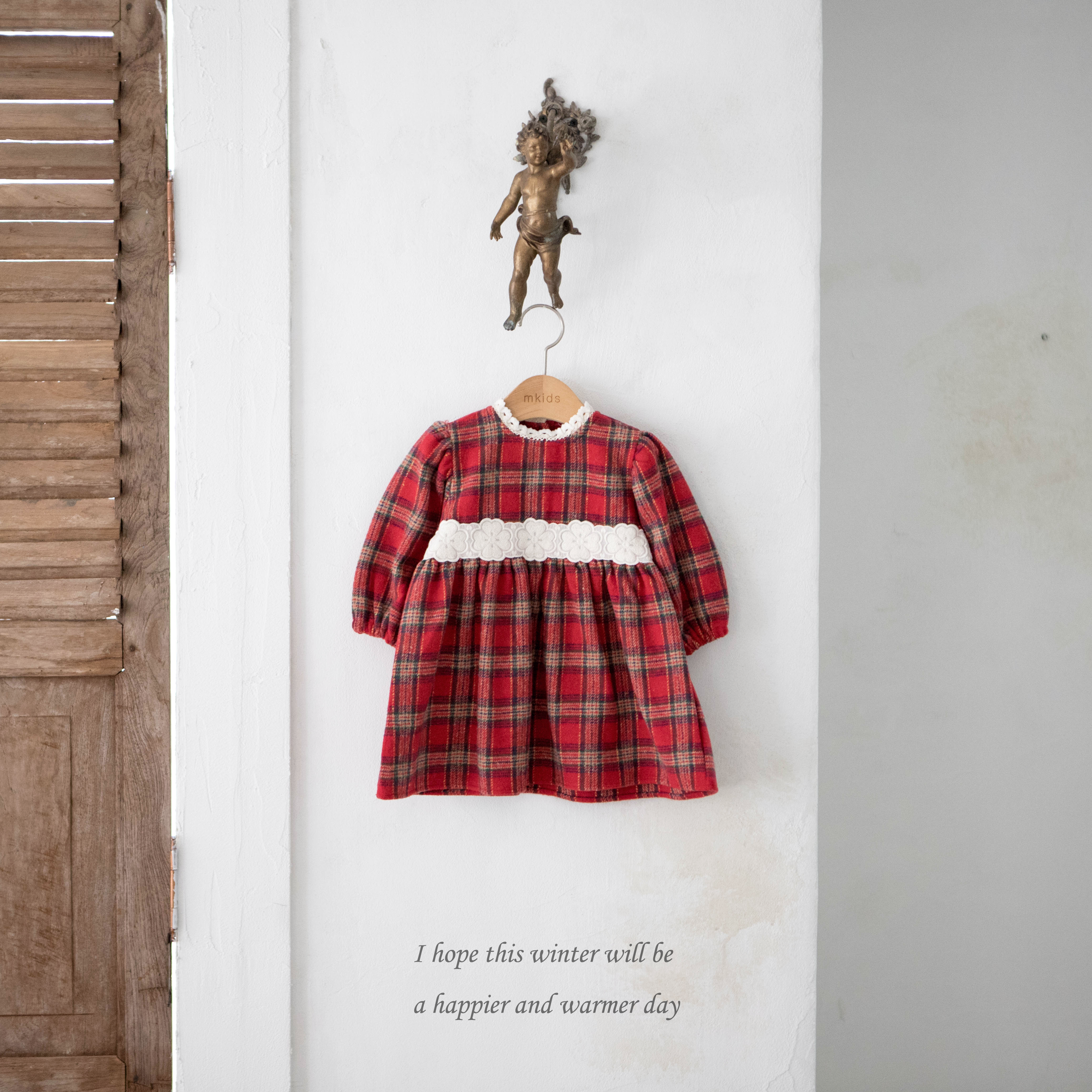 ［mkids］Holly check one-piece