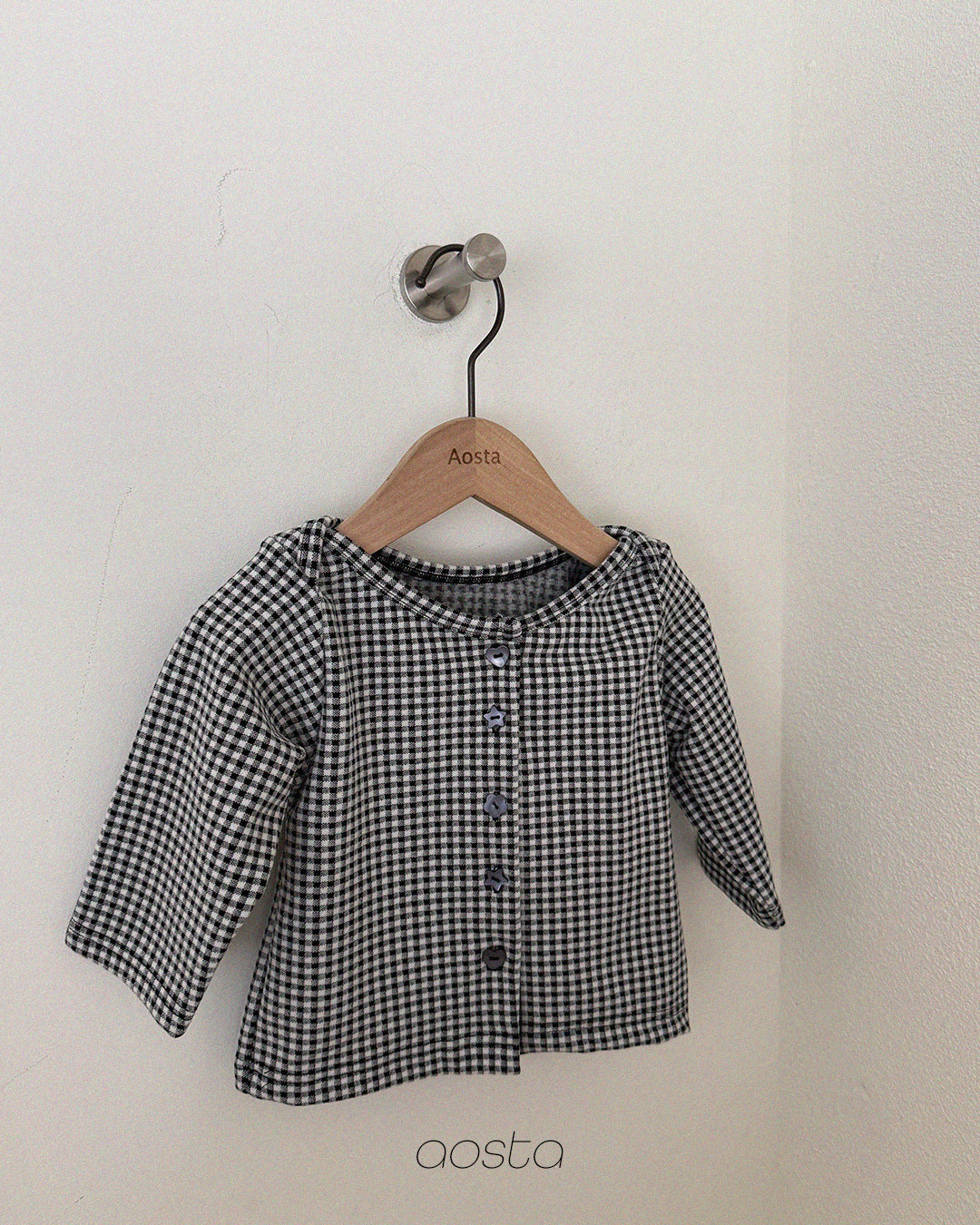 ［Aosta］Kiki Check Cardigan