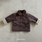 ［ELLY MOLLY］Soft tow tone mouton jacket