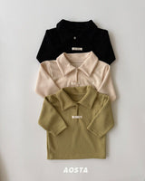 ［Aosta］Mulmul Collar Tee