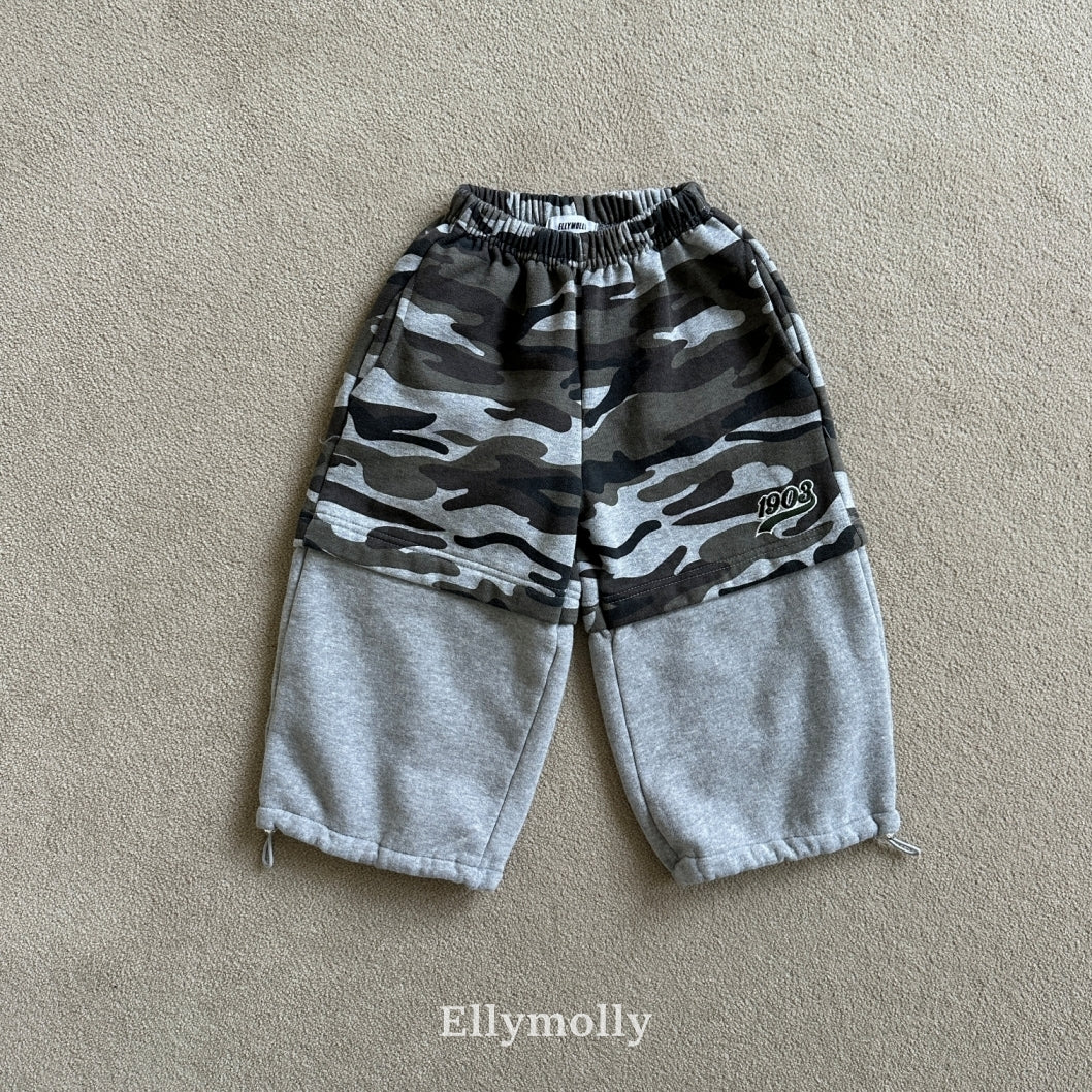 ［ELLY MOLLY］Soft warm camo pants