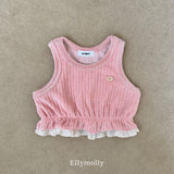 ［ELLY MOLLY］Velvet crunch vest