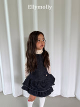 ［ELLY MOLLY］Velvet high neck tops