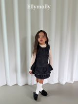 ［ELLY MOLLY］Mona frill denim one-piece