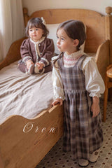 ［OREN］Noirjette check one-piece (kids)