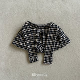 ［ELLY MOLLY］Miso check wrap pants