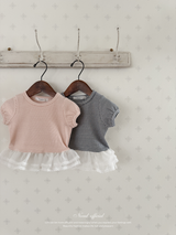 Peach stripe shasha tee