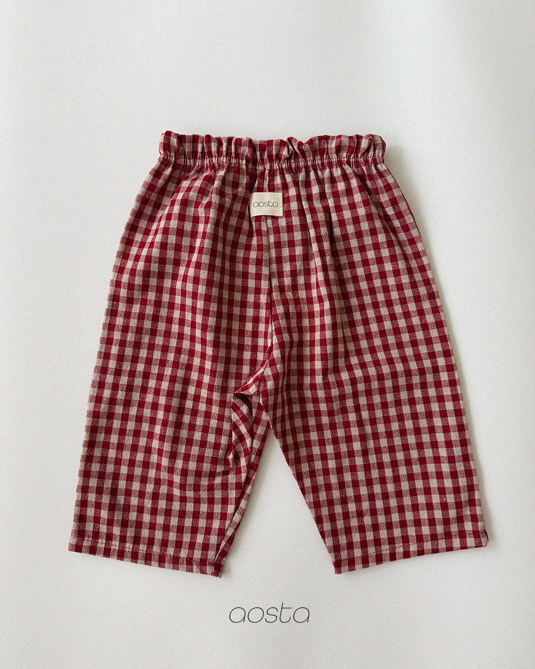 ［Aosta］Caramel Check Pants