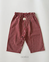 ［Aosta］Caramel Check Pants
