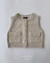 ［Aosta］Knit Cookie Vest