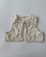 ［Aosta］Lace Open Vest