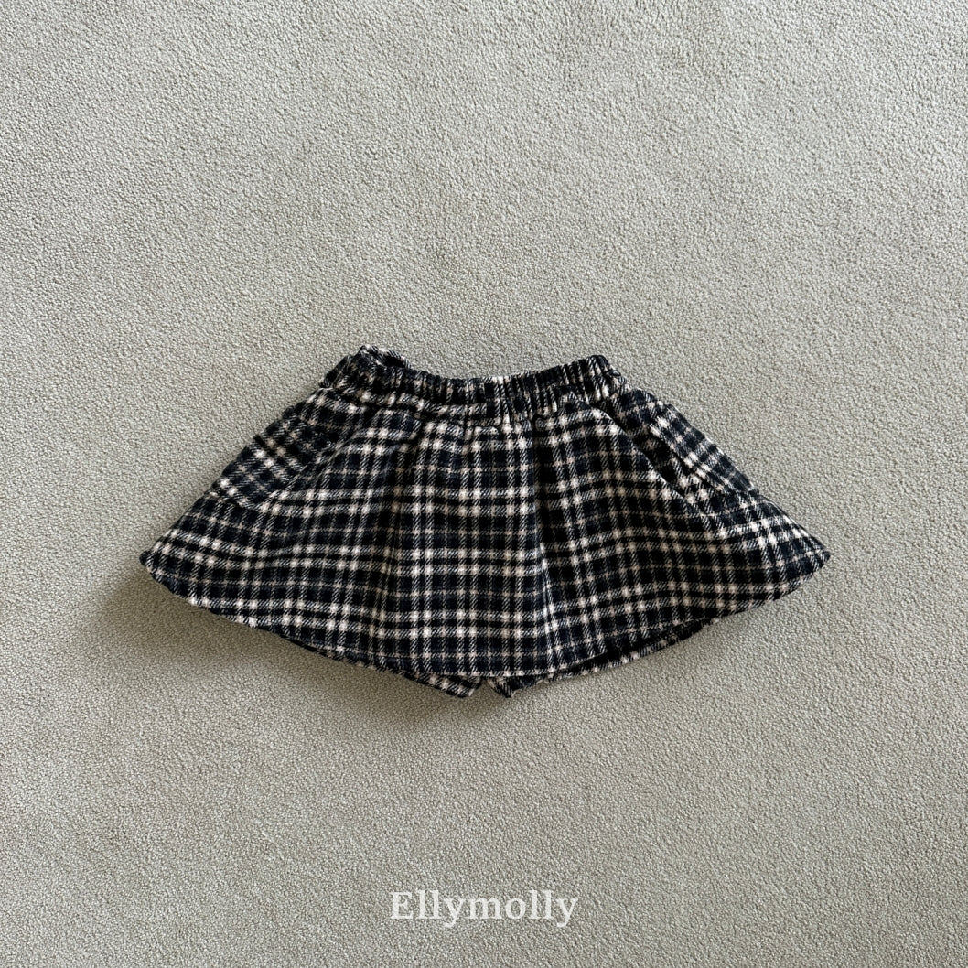 ［ELLY MOLLY］Miso check wrap pants