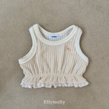 ［ELLY MOLLY］Velvet crunch vest