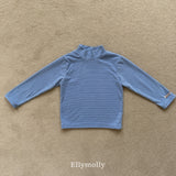 ［ELLY MOLLY］Mue stripe halfneck tee