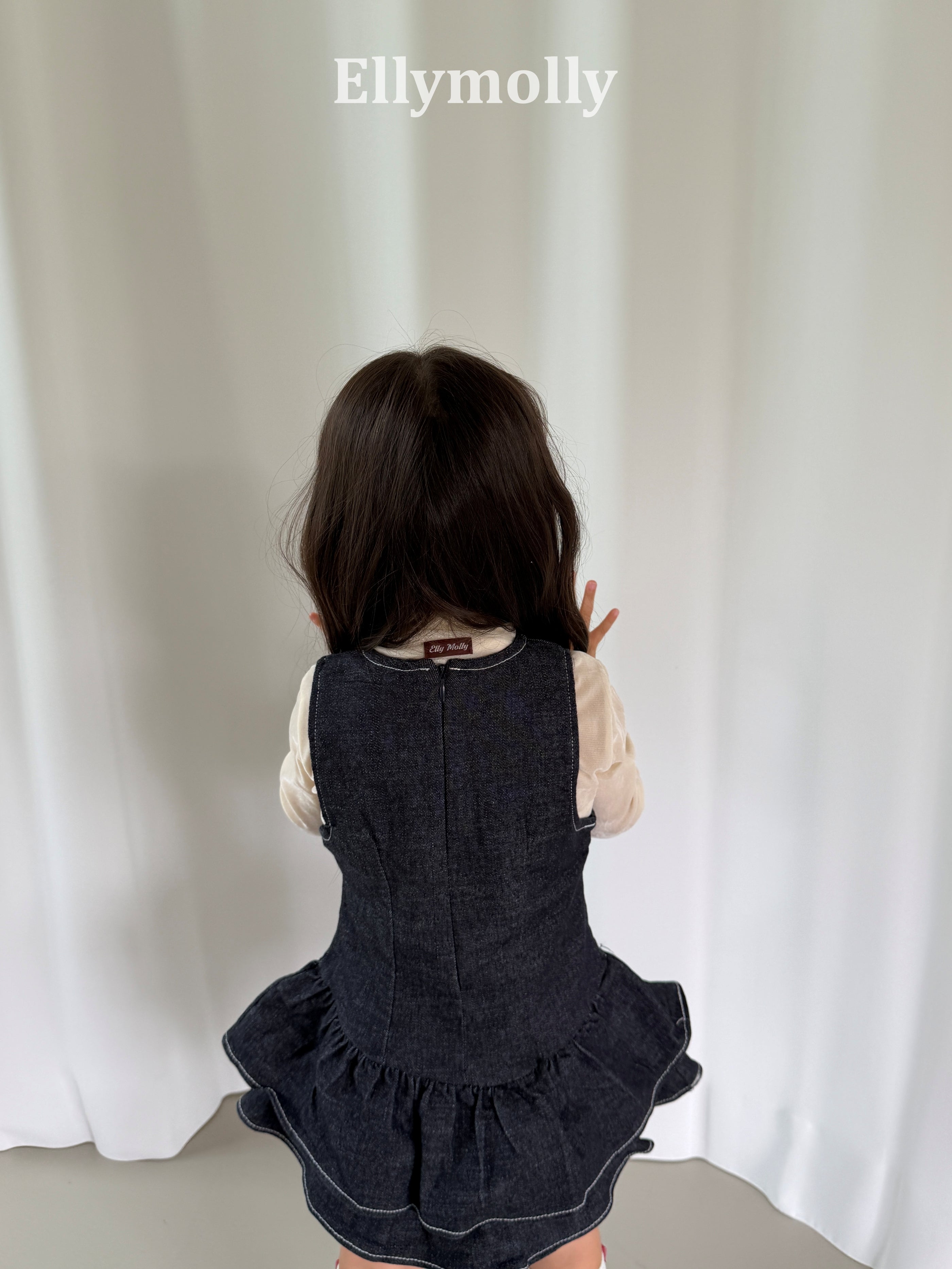 ［ELLY MOLLY］Velvet high neck tops