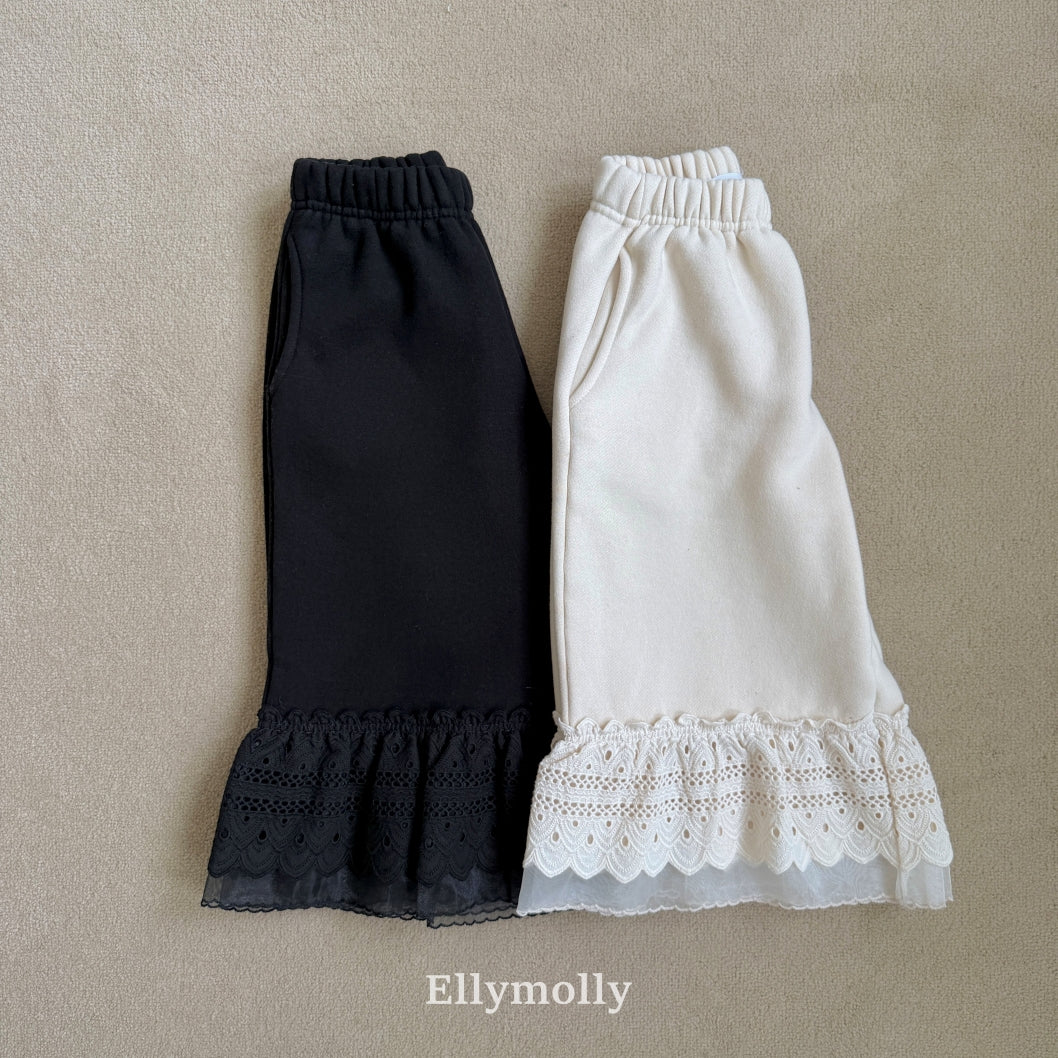 ［ELLY MOLLY］Creamy lace pants