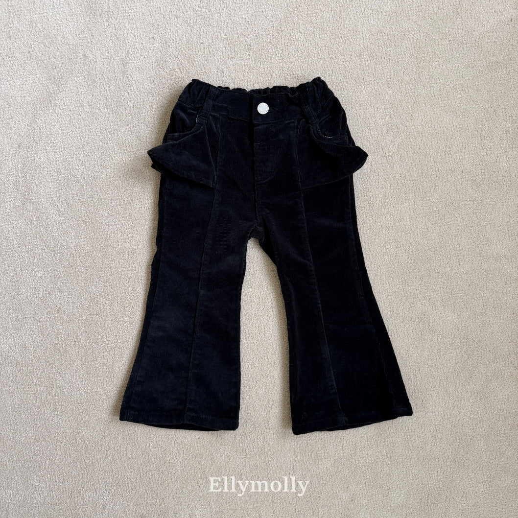 ［ELLY MOLLY］Selly peach frill flare pants