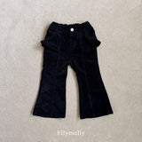 ［ELLY MOLLY］Selly peach frill flare pants