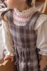 ［OREN］Noirjette check one-piece (kids)