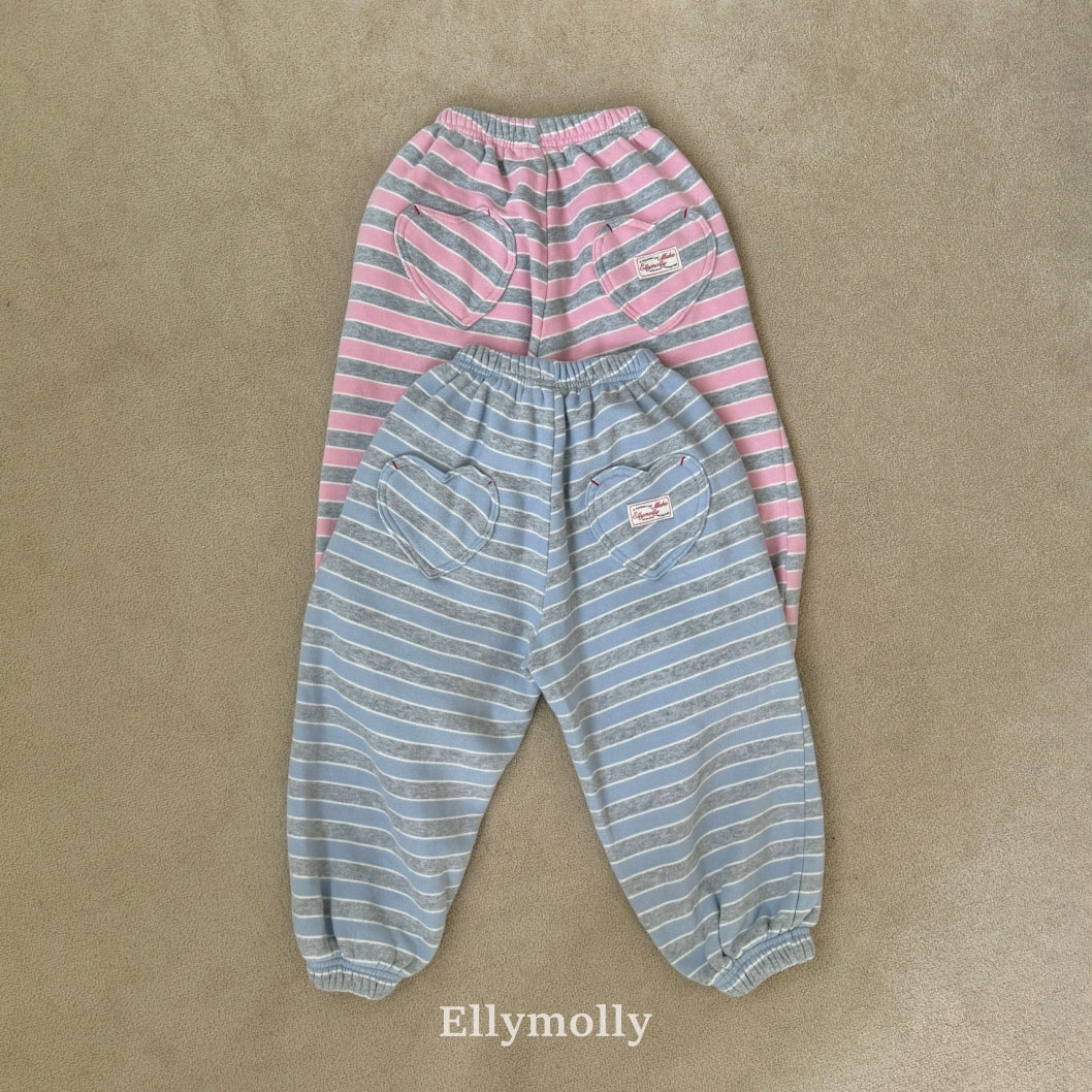 ［ELLY MOLLY］Gray heart jogger pants