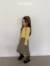 ［ELLY MOLLY］Shadow stripe long skirt