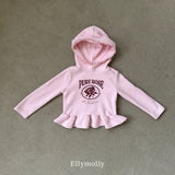 ［ELLY MOLLY］Rose frill hoodie