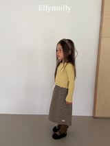 ［ELLY MOLLY］Shadow stripe long skirt
