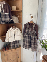 ［OREN］Noirjette check one-piece (kids)