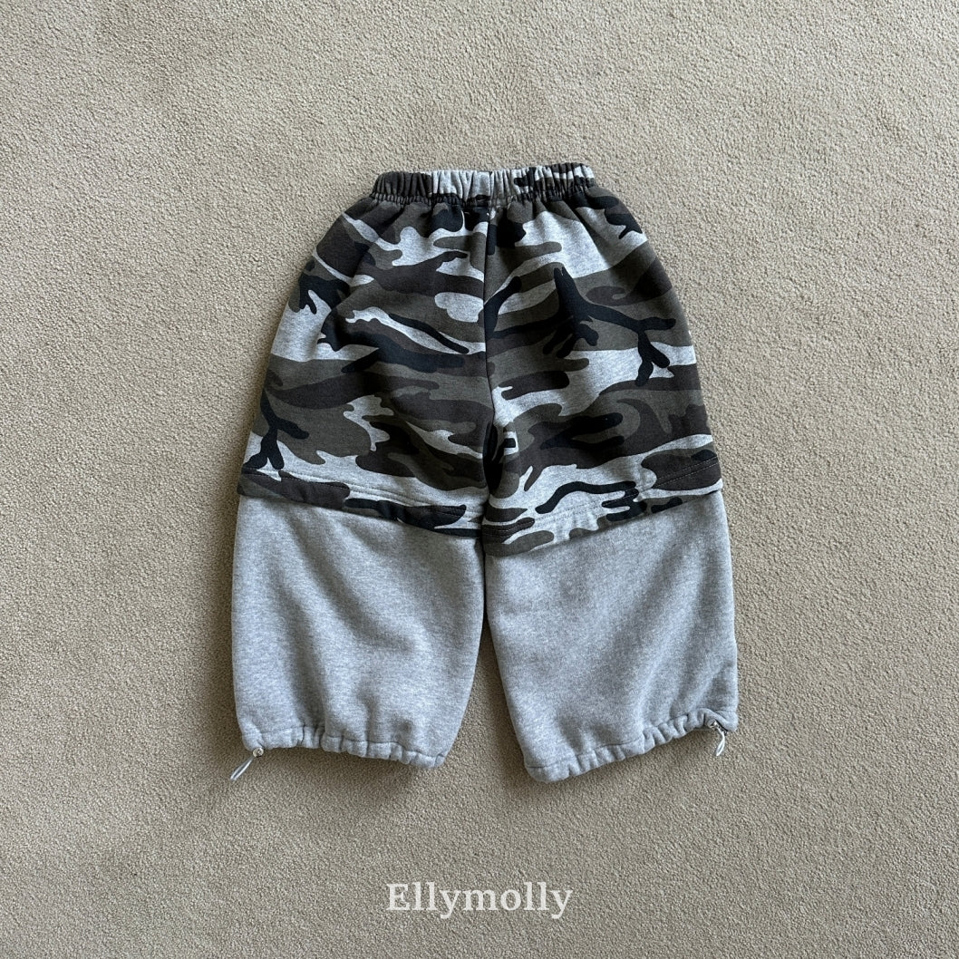 ［ELLY MOLLY］Soft warm camo pants