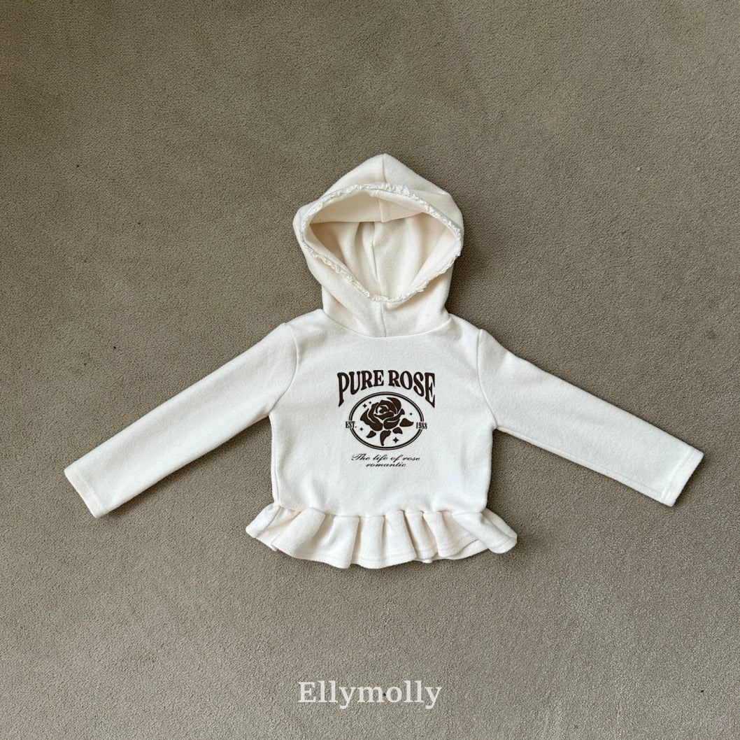［ELLY MOLLY］Rose frill hoodie