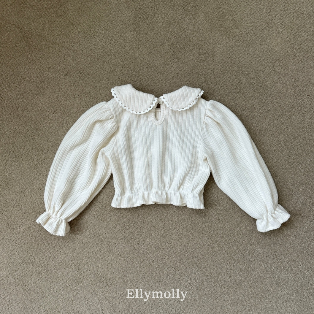 ［ELLY MOLLY］Honey round collar blouse