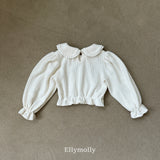 ［ELLY MOLLY］Honey round collar blouse