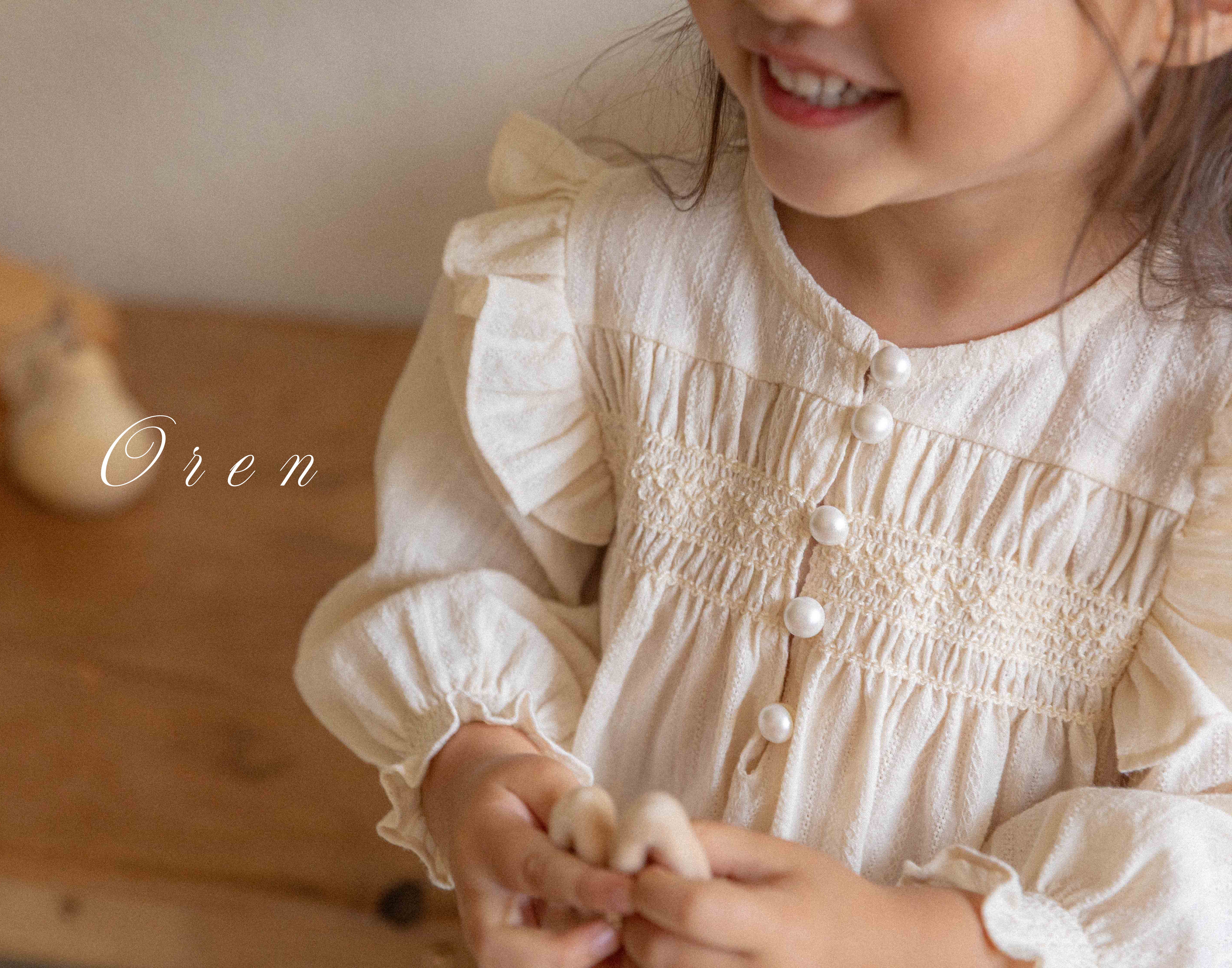 ［OREN］Miel smocking one-piece