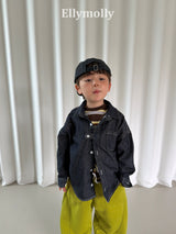 ［ELLY MOLLY］Bijou non-fade denim shirt
