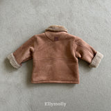 ［ELLY MOLLY］Soft tow tone mouton jacket