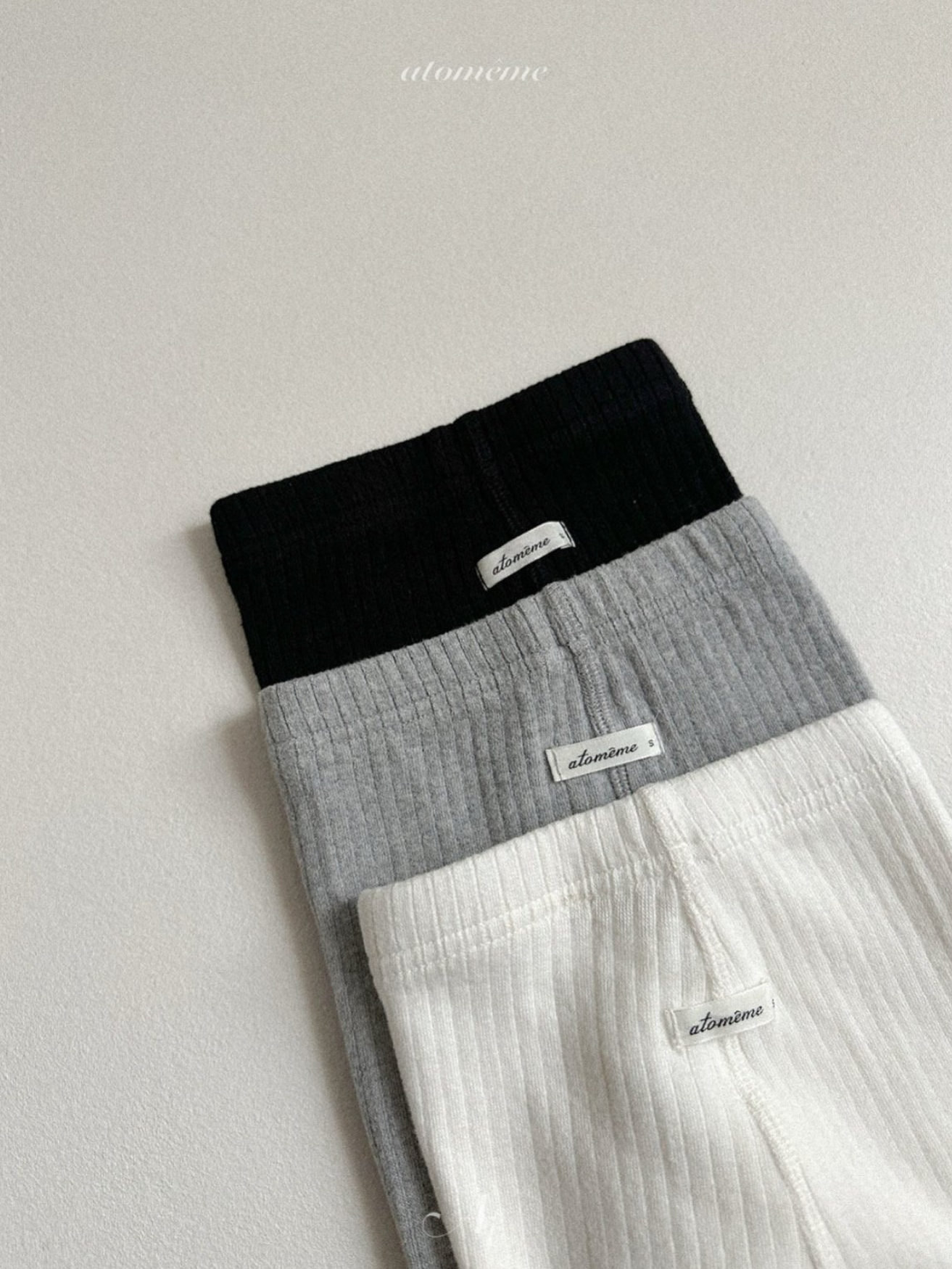 [atomeme] Winter Ribbed Leggings