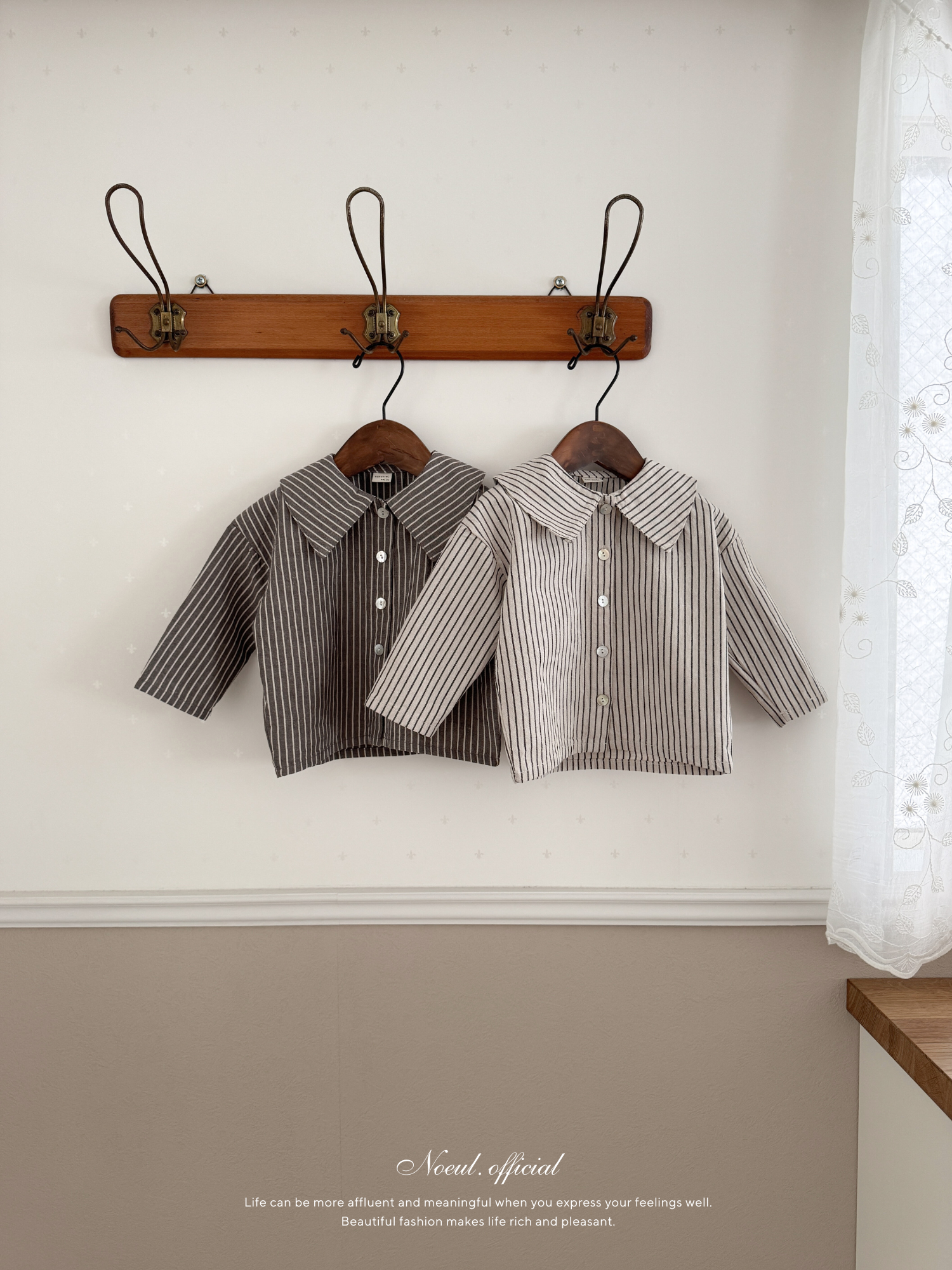 Stripe collar blouse (baby)