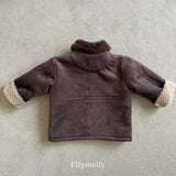 ［ELLY MOLLY］Soft tow tone mouton jacket