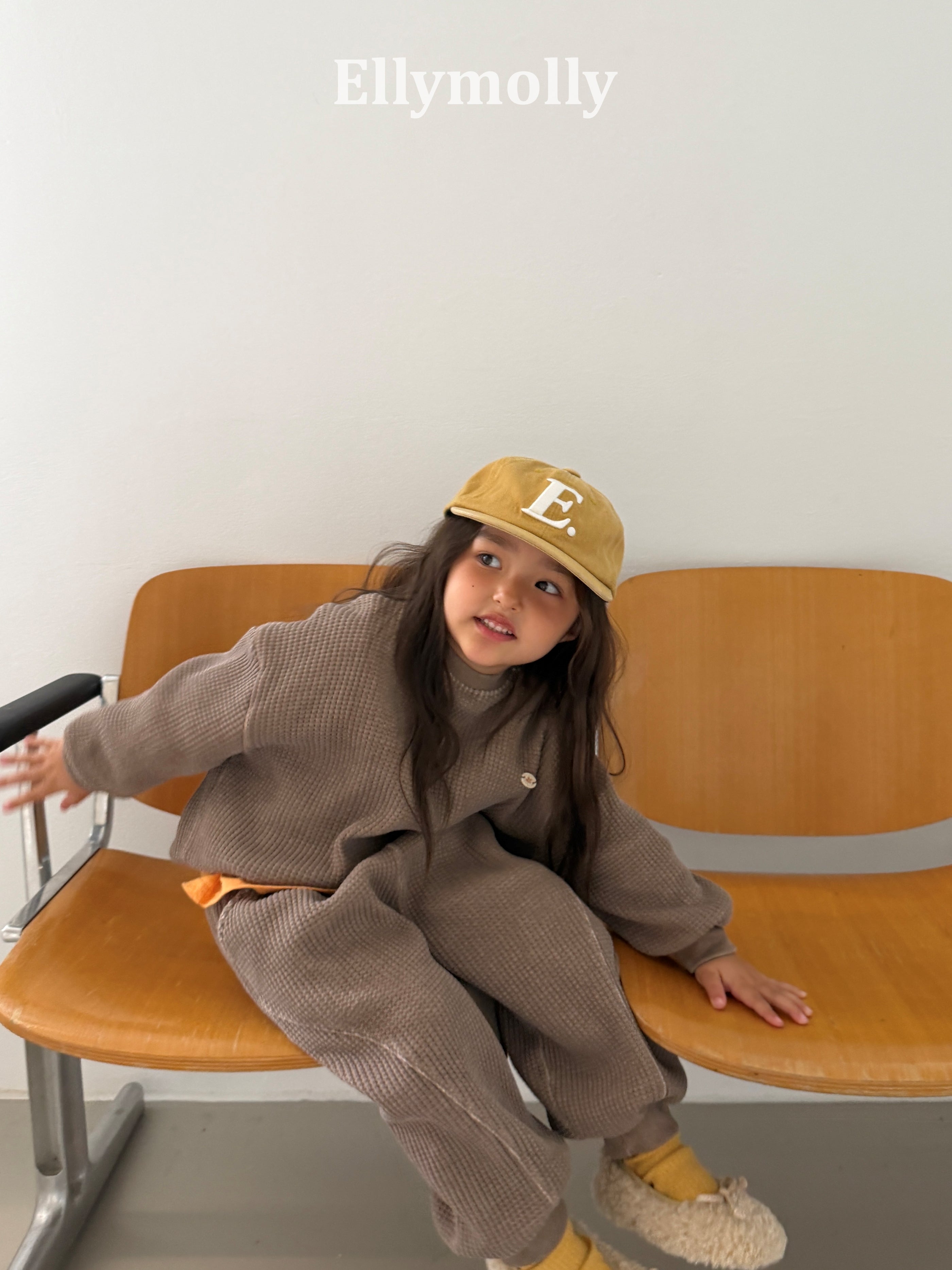 ［ELLY MOLLY］Waffle jogger pants