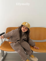 ［ELLY MOLLY］Waffle jogger pants