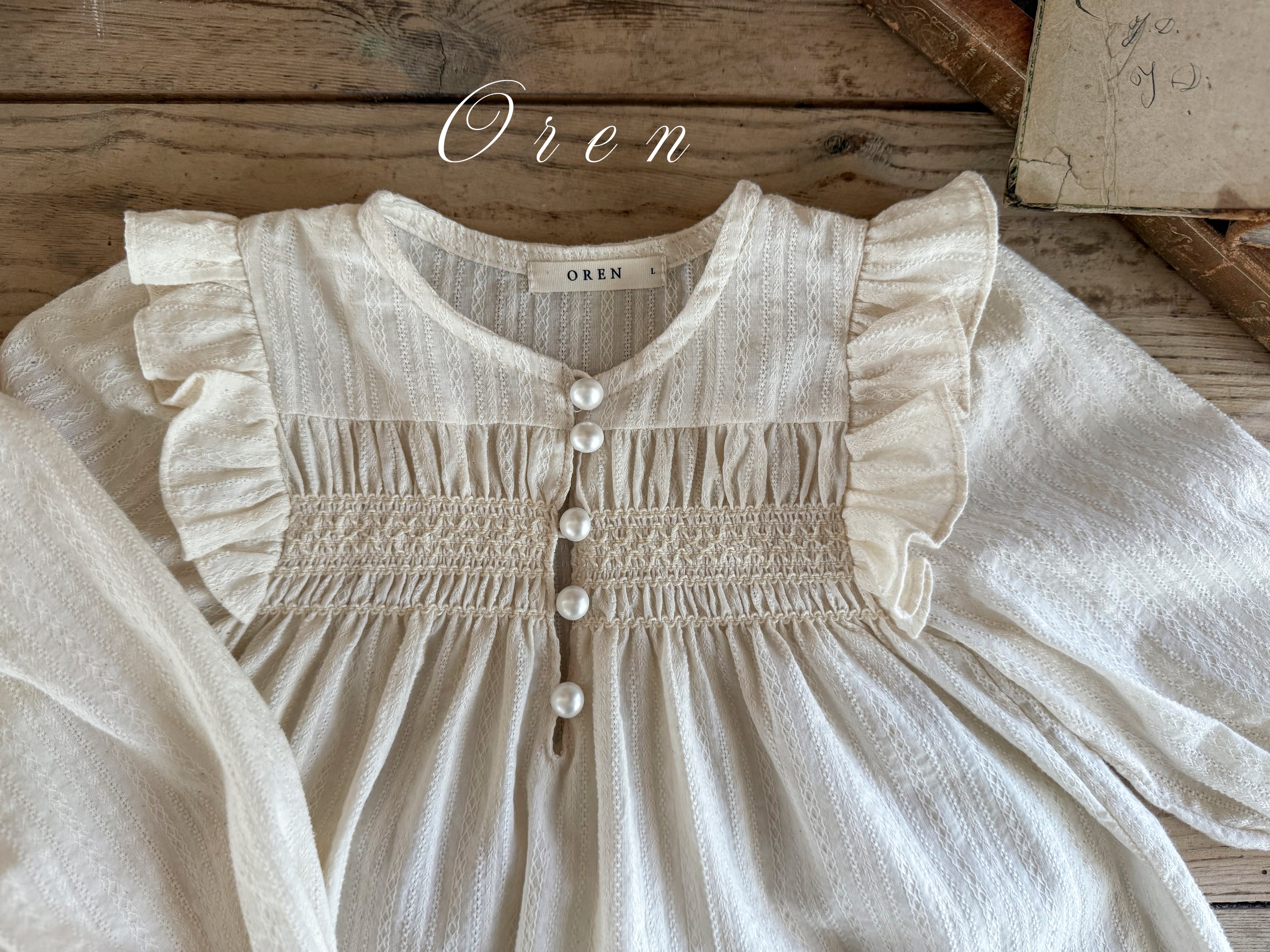 ［OREN］Miel smocking rompers