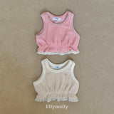 ［ELLY MOLLY］Velvet crunch vest