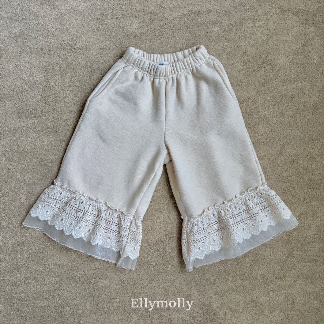 ［ELLY MOLLY］Creamy lace pants