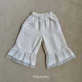 ［ELLY MOLLY］Creamy lace pants