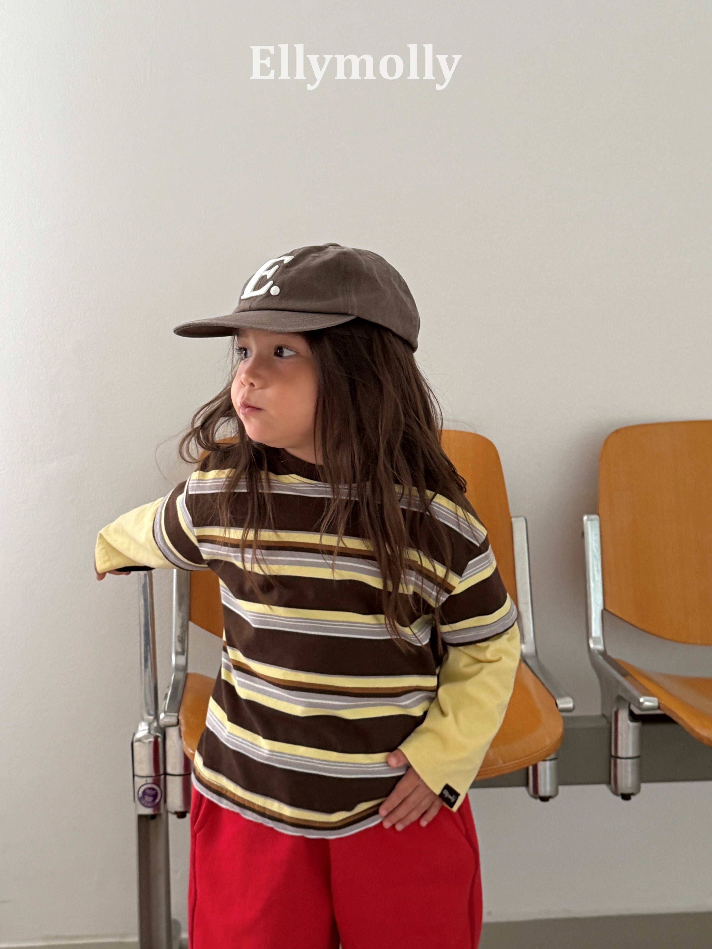 ［ELLY MOLLY］Campus layered tee