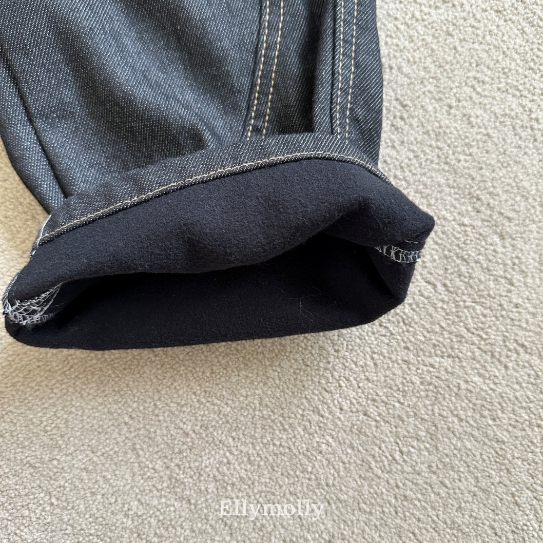 ［ELLY MOLLY］Rivet curve denim pants