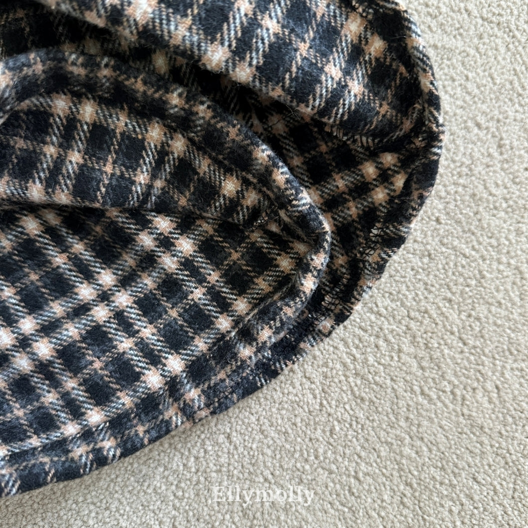 ［ELLY MOLLY］Miso check wrap pants