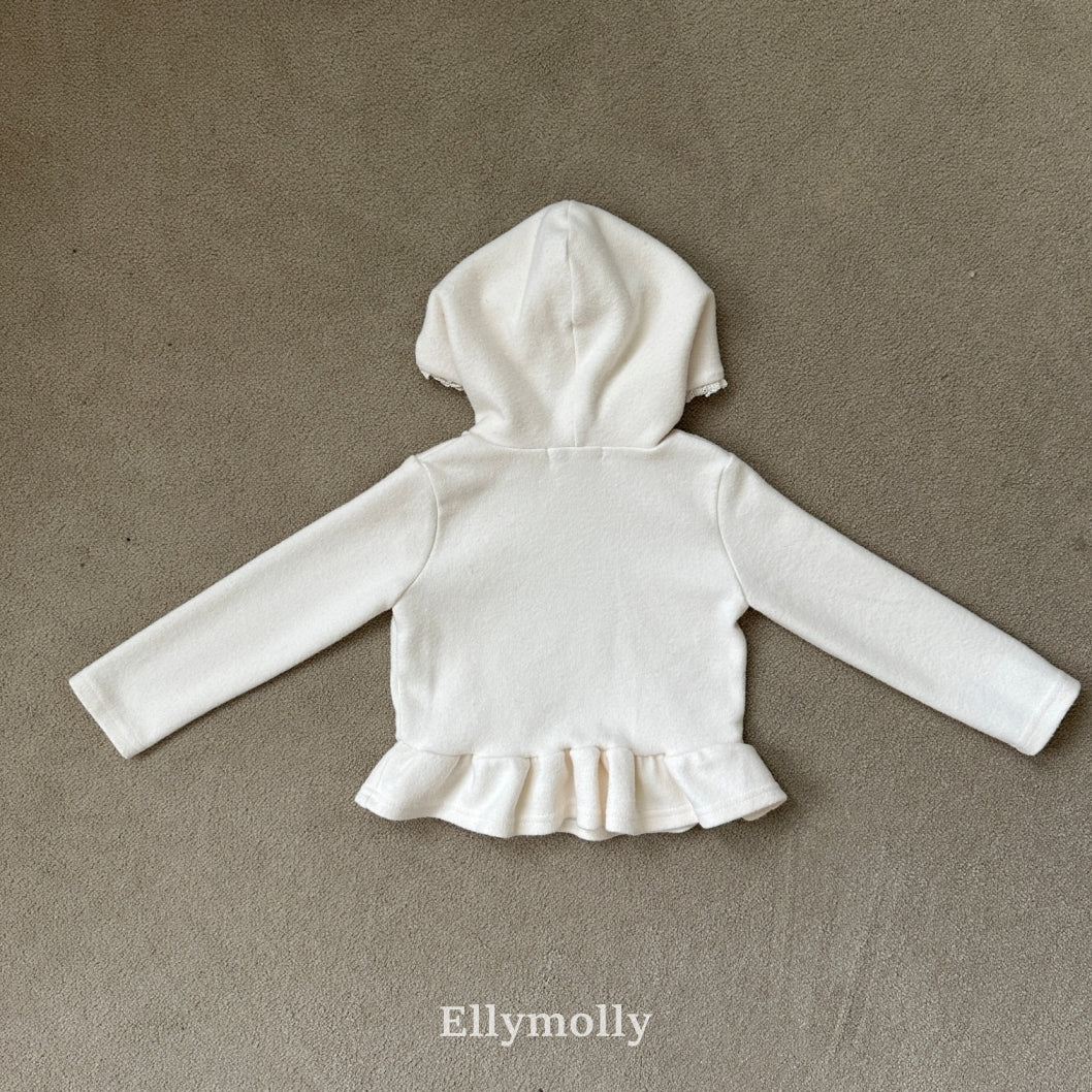 ［ELLY MOLLY］Rose frill hoodie
